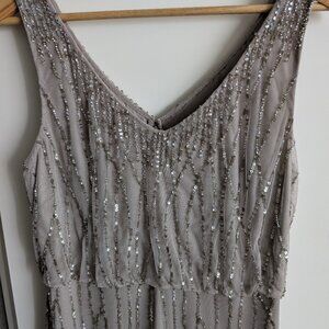 Adrianna Papell full-length beaded dress, size 12
